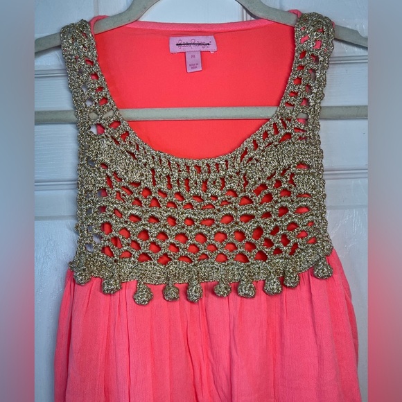 Lilly‎ Pulitzer Rachelle Pink Sun Ray Dress Size Medium - Picture 2 of 7